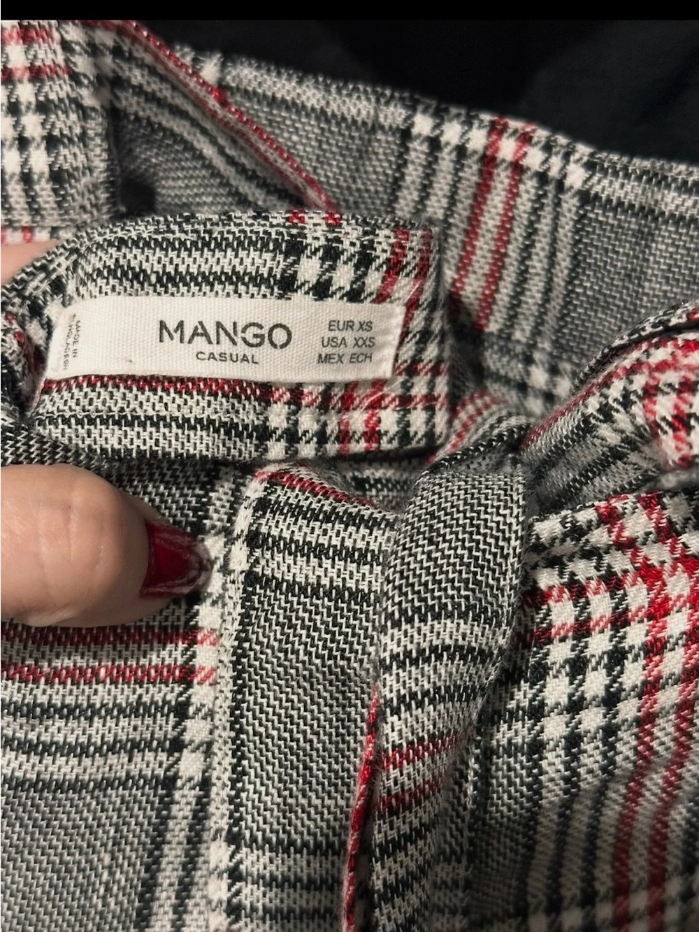 Mango Casual 100% Linen Plaid Wide Leg Jumpsuit Women’s XS Cutout Sleeveless